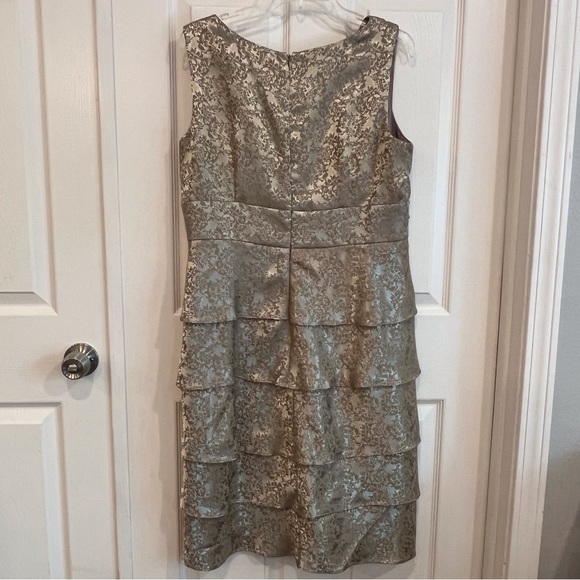R&M Richards Gold embellished dress with jacket. Size 14 - Picture 5 of 15